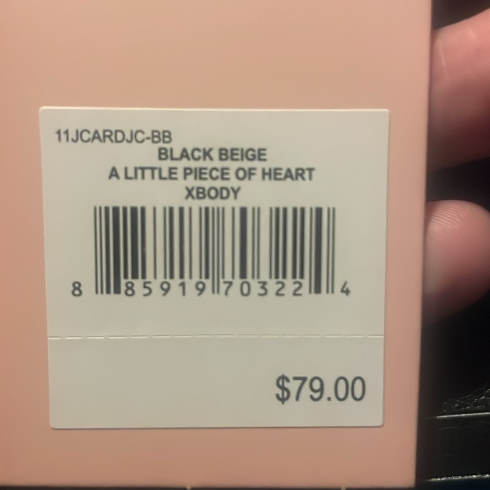 Black beige  a little piece of heart xbody purse - Picture 5 of 5